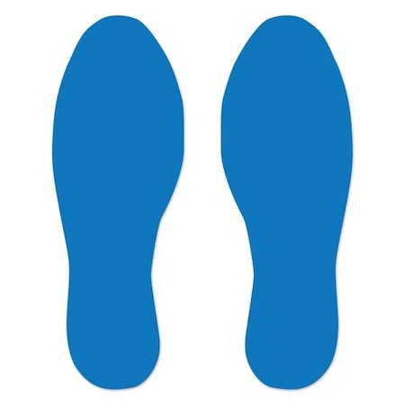 Ergomat 9.5inx3.5in DuraStripe Xtreme Foot Prints Light Blue, 30PK DSX-STEP-9.5-LB-KIT